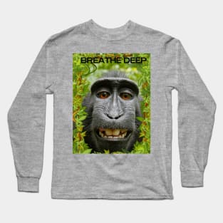 Breathe deep with chillin gorilla! Long Sleeve T-Shirt